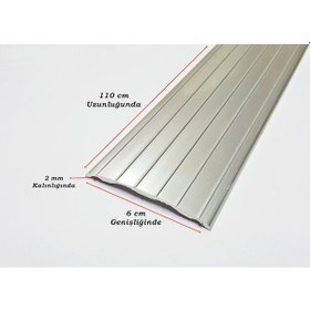 Resim Alüminyum Kapı Eşik Profili Parke Profili Gri 6 Cm X 110 Cm 168770196 