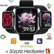 Resim WEARFİT HW9 MİNİ 2 Akıllı Kol Saati Smart Watch Model:2.05inç 41mm MİNİLED Ekran (SİYAH) 
