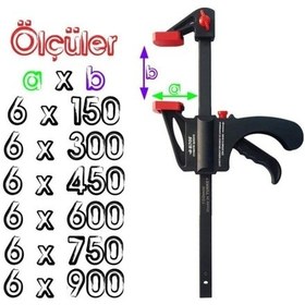 Resim Eltos 6x150 MM Hafif Tip Sürgülü Tek Ele Uygun Iç Dış Işkence Kıskaçn11 