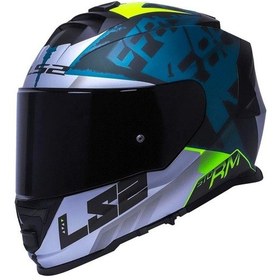 Resim Siyah + Şeffaf Vizör + Ls2 Storm 2 Sprinter Kask Cobalt - Gri - Siyah 
