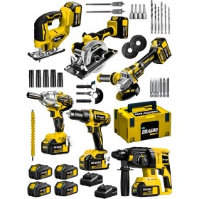 Resim Dragro Alman Drg-6st Kömürsüz S 6x4 6'li Set Kırıcı Delici Somun Sıkma Taşlama Makinesi Matkap Dekupaj Sunta Kesme S 