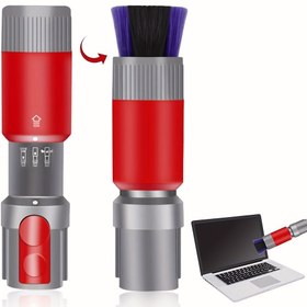 Resim 1 adet Otomatik Temizleme Fonksiyonlu Yumuşak Tüylü Rulo Fırça, 17.5cm ABS Malzeme, Dyson Vakum Aksesuarları V7 V8 V10 V11 V15 için İz Bırakmayan Toz Alma, Dijital Ekran ve Araba İçi Temizliği için İdeal, Araba Temizleme Fırçası | Modern Araba Aksesuarı | Dayanıklı Temizlik Aracı 