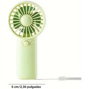 Resim Taşınabilir El Tipi Vantilatör Hafif Pil İle Çalışan Masa Üstü Yeşil, 