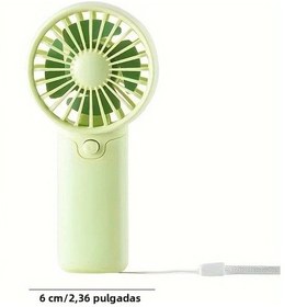 Resim Taşınabilir El Tipi Vantilatör Hafif Pil İle Çalışan Masa Üstü Yeşil, 