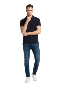Resim Cazador Erkek Polo Yaka T-shirt 24yceeo04212 Lacivert 