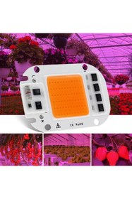 Resim Genel Markalar Bitki Gelişimi Bitki Yetiştirme Ledi 220v 50w Projektör Full Spectrum Aydınlatma Grow Light 