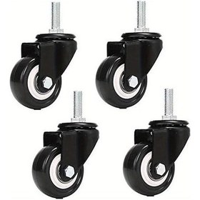 Resim Dashanshop 4 Adet M8x25mm 240kg Yük Kapasiteli 360 Derece Döner Pvc Mobilya Tekerleği 