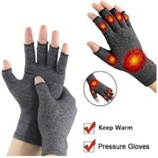 Resim Gri 1 Çift Kış Sıkıştırma Eldiven Parmaksız Eldiven Dokunmatik Ekran Eldiveni Gri 