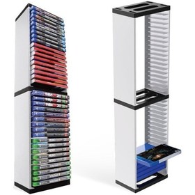 Resim Dobe Konsol Oyun Cd Depolama Rafı Ps5 İçin 36 Çift Katmanlı Disk Rafını Barındırabilir 