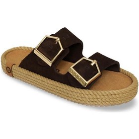 Resim Bohonomad Sydney Kadın Terlik - Koyu Kahve Koyu Kahverengi 