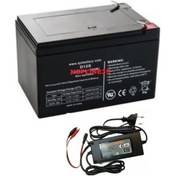 Resim EYEPC 12 Volt Oyuncak Akülü Jeep Traktör Skoter Araba Aküsü 12 Volt Taze Akü+12a Şarj Cihazı Adaptörü 