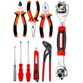 Resim Pro 9 Parça Yankeski Karkaburun Pense Akıllı Lokma Yıldız Ve Düz Tornavida 9 Tamirci Seti 