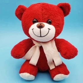 Resim Nacario Mey Ithalat® Kırmızı Peluş Oyuncak Ayıcık 