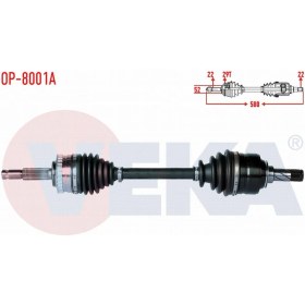 Resim Otoco Opel Corsa C 1.3 Cdtı Abslı 29 Dıs Uzunluk 580MM 2000-2006 Komple Aks Sol Ön 26076879 