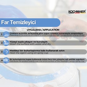 Resim Kochmaier Far Temizleme Solüsyonu - Buharlı Far Parlatma ve Yenileme Sıvısı - 1 Litre 