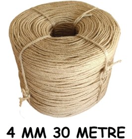 Resim Ambarope 4 Mm 30 Metre Jüt Halat Ip 1. Kalite Hasır Ip 