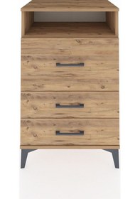 Resim Hyperion Komodin Tek Raflı 3 Çekmeceli 60x44x96 Çam-çam Çam 