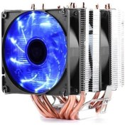 Resim Ankatek Tüp Süper Sessiz Radyatör Mavi Masaüstü Işık Fan Cpu Çift Bilgisayar Bakır 6 3-pin Ma 