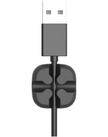 Resim Orıco Masaüstü Silikon Kablo Klipsi Düzenleyici Organizer Siyah 