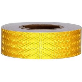 Resim 300x5 Cm Sarı Pvc Araç Reflektör Bandı - Gece Uyarı Ve Dekoratif Fonsiyonlu, Su Geçirmez, Uzun Ömürlü 