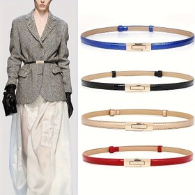 Resim Ayarlanabilir Baykalı Kadın Elbise Kuşakları, İnce ve Şık Bel Bandı ile Moda Tasarım 
