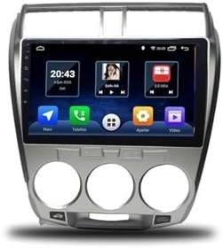 Resim Martechno Honda City 2009-2012 Manuel Klima Uyumlu Android Multimedya 6gb Ram 128gb Hafıza 