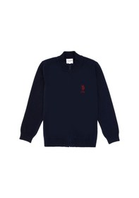 Resim U.S. Polo Assn. Erkek Çocuk Lacivert Fermuarlı Triko Hırka 50295560-VR033 