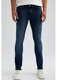 Resim Defacto Carlo Skinny Fit Ekstra Dar Kalıp Normal Bel Ekstra Dar Paça Jean Pantolon B2068ax23aunm34 Mavi 