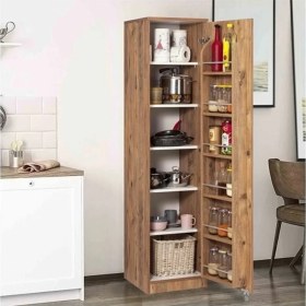 Resim Evistro Kiler Dolabı Tek Kapaklı 90 Derece Açılır Kapak Çok Amaçlı Mutfak Dolabı Atlantik Çam 