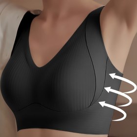 Resim Tek Parça Düz Renk Dikişsiz Kablosuz Kolsuz Üst, Seksi ve Rahat Kaldırma Nefes Alabilen İç Giyim, Kadınlar İç Çamaşırı ve Uyku Giyimi. 