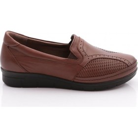 Resim Dgn 1003 Kadın Comfort Ayakkabi Taba 