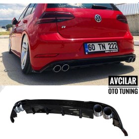 Resim Vw Golf 7.5 Makyajlı Arka 4 Eksozlu Difüzör Taiwan 