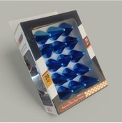 Resim 19mm Sivri Parlak Mavi Bijon Kapağı 20li Set 