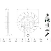 Resim FREN DISKI (HAVALI DELIKLI) ARKA SAG BMW G30 G32 G11 