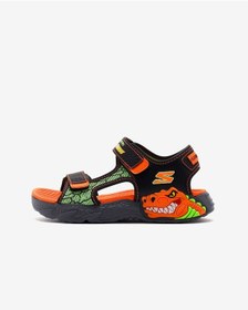 Resim Skechers S-lights: Creature-splash Büyük Erkek Çocuk Siyah Işıklı Sandalet 400614l Bkor Siyah 