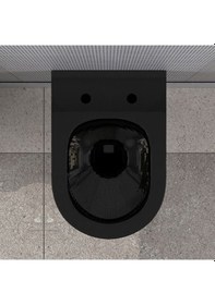 Resim Lucco 53 CM Rim Art Kanalsız Asma Klozet Siyah 