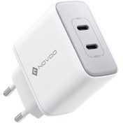Resim Novoo Gan 35w 2 Portlu Usb-c Pd Hızlı Şarj Cihazı Beyaz 
