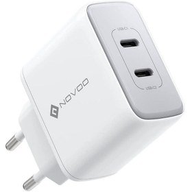 Resim Novoo Gan 35w 2 Portlu Usb-c Pd Hızlı Şarj Cihazı Beyaz 
