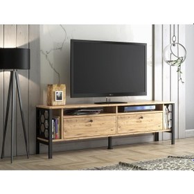 Resim Wood'N Love Luna 160 Cm Tv Ünitesi - Atlantik Çam / Siyah 