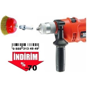 Resim 3'' 80Mm Çapında Daire Çanak Tel Fırça Matkap Mandren Uyumlu 
