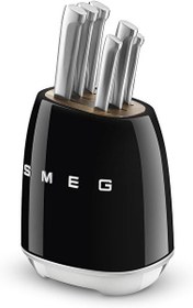 Resim Smeg KBSF02BL Retro Standlı Bıçak Seti - Siyah 