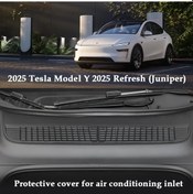 Resim Lumaworld Yükseltilmiş Tesla Model Y Kaputu Siyah 2 Parça Detachable Versiyon 2 0 Hava Izgarası Böcek Siperliği Toz Koruması 