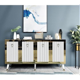 Resim Barre Konsol Beyaz-altın 