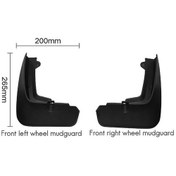 Resim Fortunelane Renault Captur 2019-2021 Ön/arka Çamurlukları, Pp Malzeme, Kir Kar Toprak Koruyucu, Siyah Mudflap 