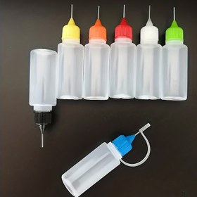 Resim 5 adet 0.34oz Sıkıştırma Şişeleri İğne Uçları ile, PE Yapıştırıcı Uygulama Şişeleri, Şeffaf Zanaat Araçları için Kağıt Kıvırma, Scrapbook'lar, DIY Reçine El Sanatları Yapımı, Plastik Malzeme, Sanat Malzemeleri 