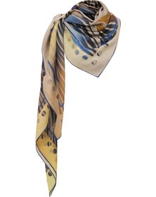 Resim Fancy Coffee Day 140x140cm Yün Eşarp 