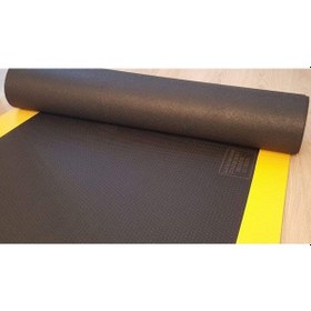 Resim Siyah İkaz Şeritli Yalıtkan Izole Halı (3 mm/20 Kv /40*60 cm) 