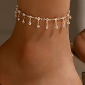 Resim Kadınlar için Avrupa ve Amerika Modası Tam Rhinestone Ayak Bileği, Minimalist Bohem Tarzı, Yaratıcı ve Trendy Tasarım, Plaj Tatilleri ve Günlük Giyim için Mükemmel. 