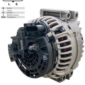 Resim Bosch 24V Alternatör Dinamo 100 A W-L-15-S-Dfm Soketli 5 Fiş N11.310 