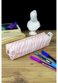 Resim Kalem Kutusu Pastel Renk Pembe-pembe Zebra Kare Tasarım Vegan Der 